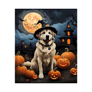 Aesthetic Halloween Anatolian Shepherd Dog Witch Pumpkin Horror Nights Custom T-Shirt