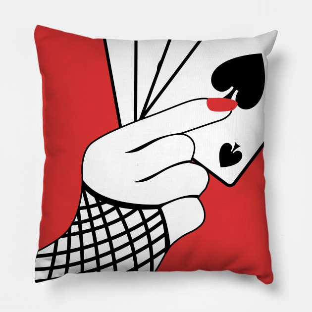 Playing Card Hand Pillow by SWON Design