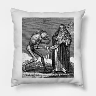 Abbess, Dance of Death - Jacques-Antony Chovin Pillow