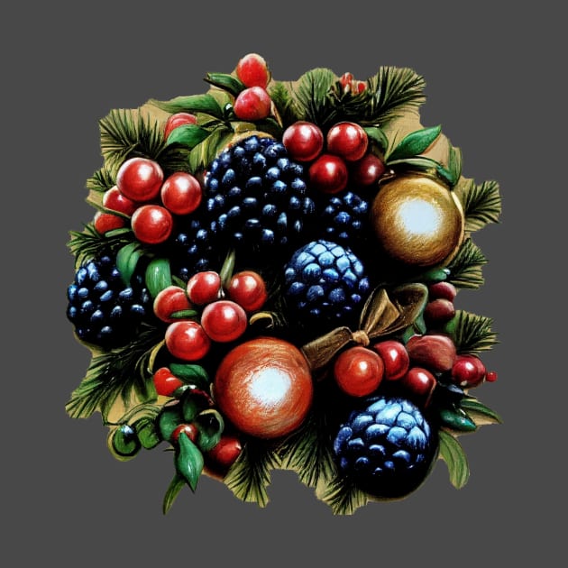 Christmas Decoration, pine cones, berries, christmas ornaments by fistikci