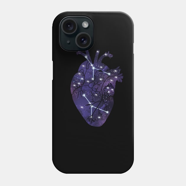 Galaxy Heart Phone Case by Carries Design 