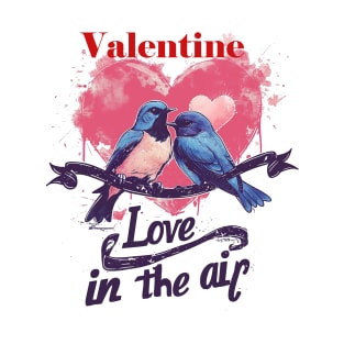 Love in the Air: Popart Two Bird Vintage T-Shirt T-Shirt