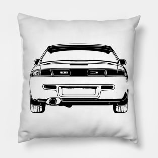 Nissan Silvia S14 Back View Sketch Art Pillow