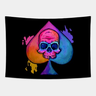 Abstract Skull / Spade Tapestry