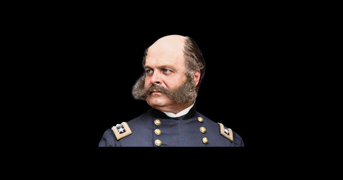 General Burnside Civil War Colorized Ambrose Burnside Sticker