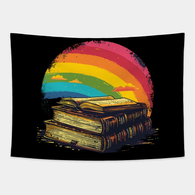 Retro 80s Reading Rainbow Tee LeVar Burton Homage T-Shirt Tapestry by laverdeden