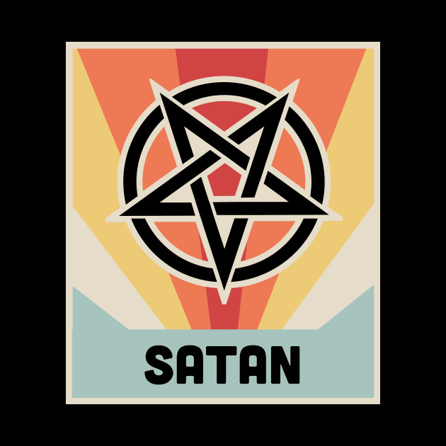 SATAN | Vintage Occult Pentagram by MeatMan