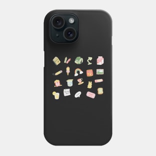 Korean Aesthetic Sticker Pack Phone Case