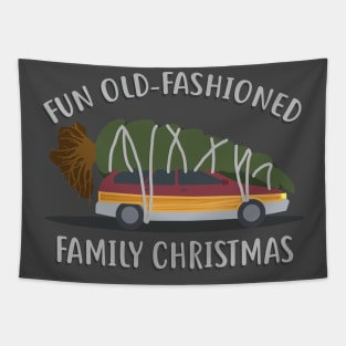 Fun Old-Fashioned Family Christmas Tapestry