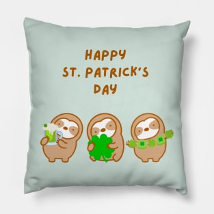 Happy St. Patrick’s Day Sloths Pillow