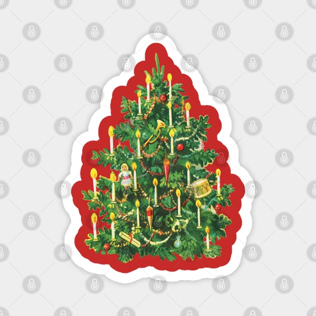 Vintage Christmas Tree Magnet by EmoteYourself