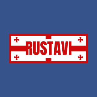 Rustavi City in Georgian Flag Design T-Shirt