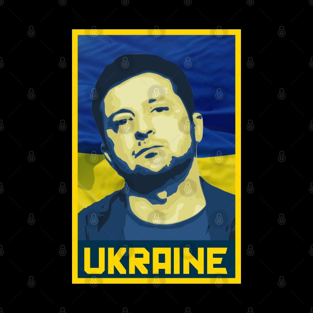 Zelensky Ukraine Flag by Nerd_art