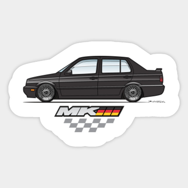 Black MK3 Vw Jetta Sticker TeePublic