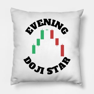 The Evening Doji Star (Black) Pillow