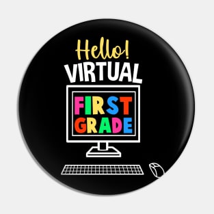 Hello Virtual First Grade Pin
