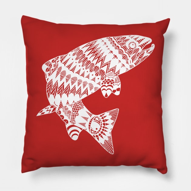 Fly fishing Pillow by Crept Designs