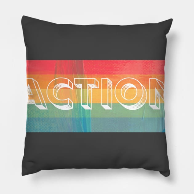 Action Design Pillow by Aziz