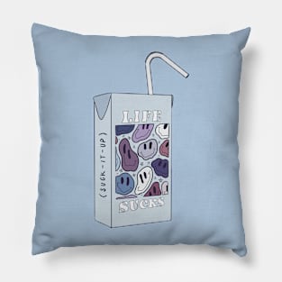 Life Sucks Graphic Tee Pillow