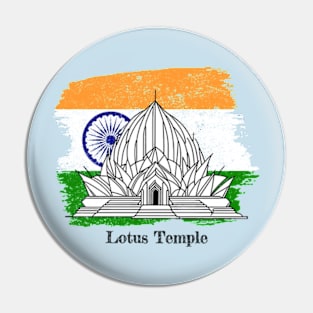 Lotus Temple India Pin