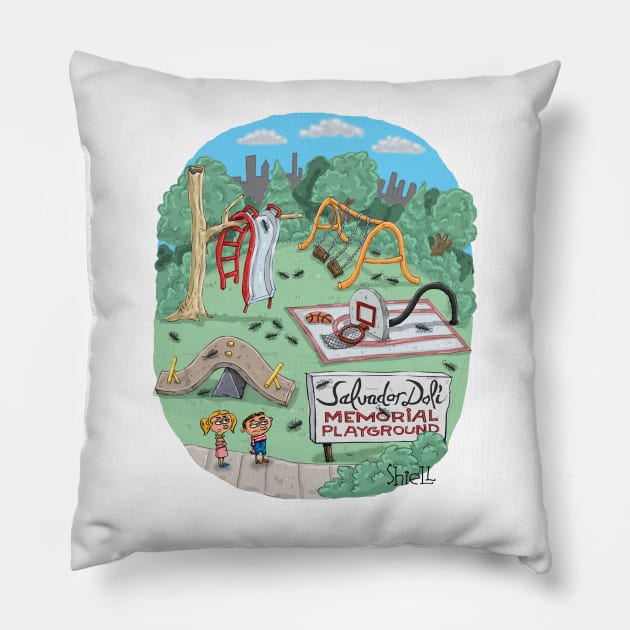 Dali Playground Pillow by macccc8