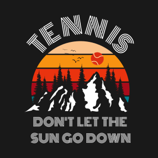 Vintage Retro Sunset Tennis T-Shirt