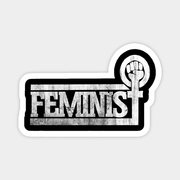 Retro Feminist Magnet by bubbsnugg