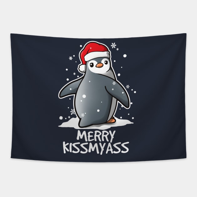 Penguin merry kissmyass Tapestry by NemiMakeit