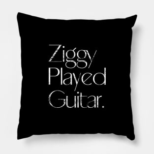 Ziggy Played Guitar - Lyrics Vintage Look Typography Design Pillow