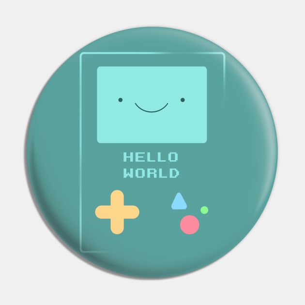 Cute Adventure Time Bmo Hello World Programmer Programming Female Pin by yellowpomelo