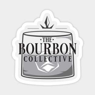 The Bourbon Collective Rocks Glass Logo - Black Text Magnet