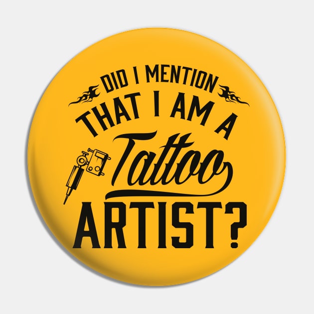 I'm a tattoo artist Pin by nektarinchen