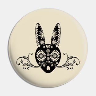 Sugar Skull Bunny Pin