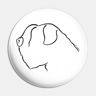 Bouvier des Flandres silhouette outline Pin