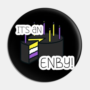 Nonbinary Gender Reveal Cake Pin