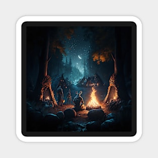 Viking Camp on the Edge of the Dark Forest Magnet