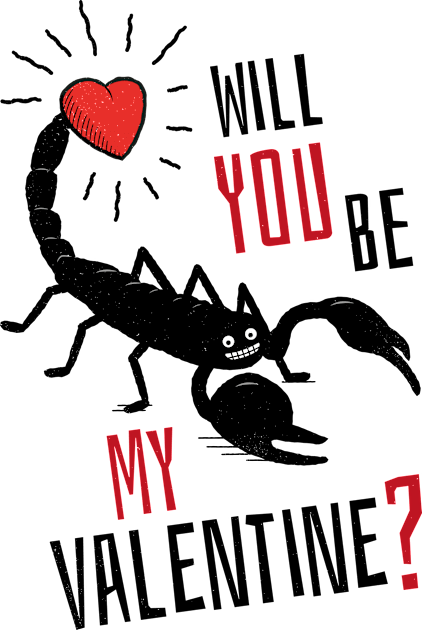 Will You Be My Valentine? Scorpion Love. Kids T-Shirt by propellerhead