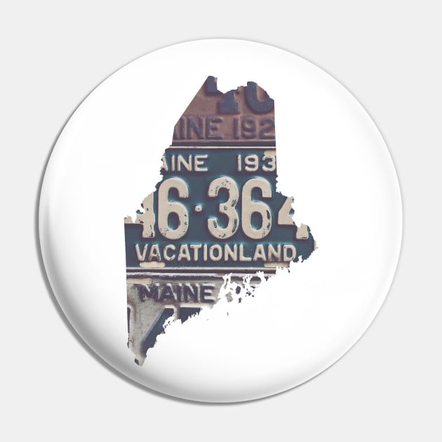 Vintage Maine License Plates Pin by juniperandspruce