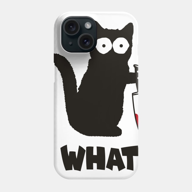 Cat What Black Cat Shirt, Murderous Cat With Knife Shirt Phone Case by Winaroz