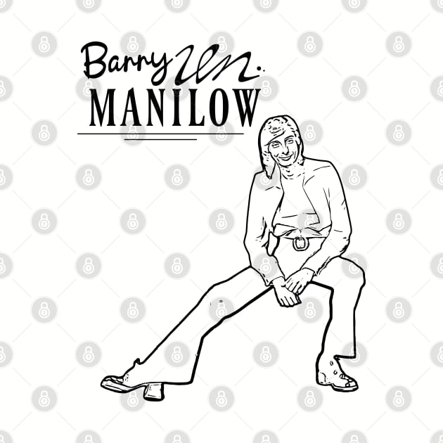 Barry manilow // Black retro by Degiab