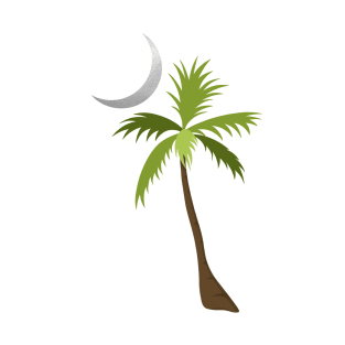 South Carolina - Palmetto and Moon T-Shirt