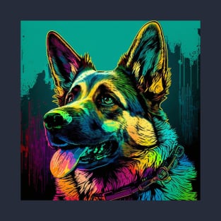 Pop Art German Shepherd T-Shirt