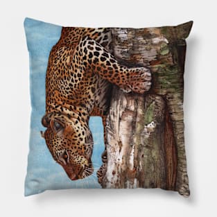 Breaking Cover leopard print Pillow