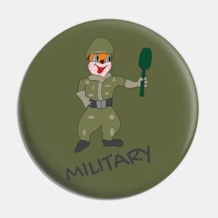 Cat military Pin