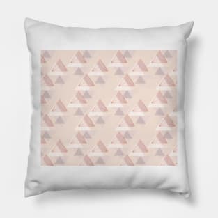 Blush rose gold triangles Pillow