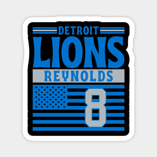 Detroit Lions Reynolds 8 American Flag Football Magnet