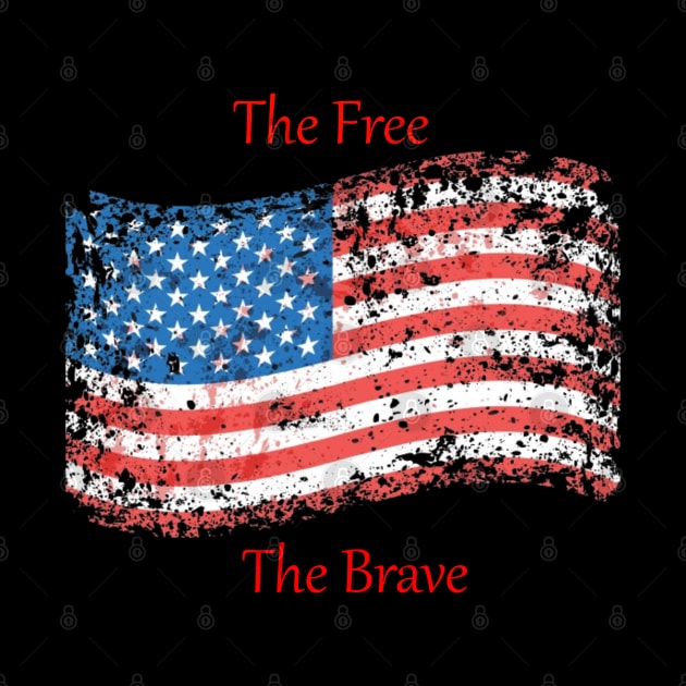 Patriot's Pride: The Brave and The Free Tee by Deckacards