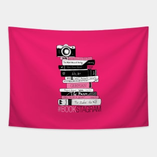 Stack of books - Book Photography - Bookstagram (Pink) Tapestry