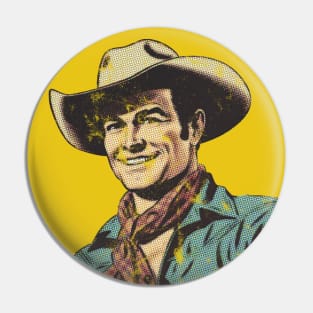 Comic Book Cowboy - Distressed Authentic Pin