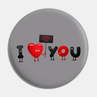 Happy Valentine's Day Pin